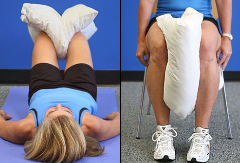 Exercise for Knee Pain; Pillow Squeeze, WOORIDUL SPINE HOSPITAL
